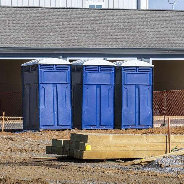 Heavy-duty construction site porta potty in Los Angeles, California